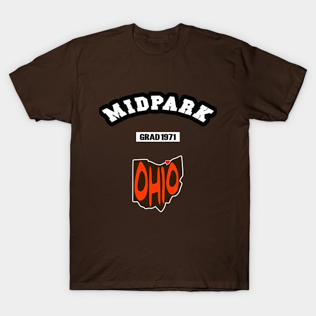 ☄️ Middleburg Hts Ohio Strong, Ohio Map, Grad 1971, City Pride T-Shirt by Pixoplanet